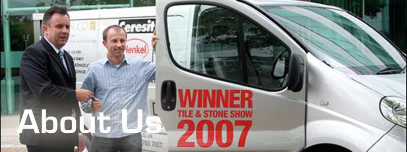 Mac receiving the Winner award at the Tile & Stone Show 2007